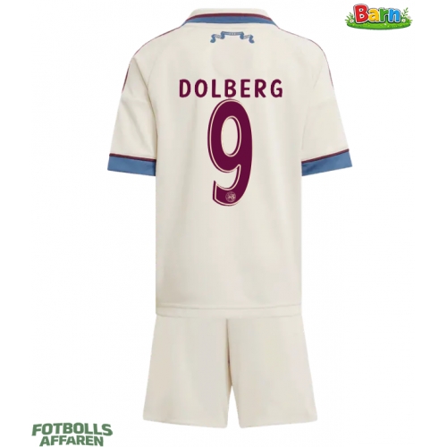 Ajax Kasper Dolberg #9 Tredjeställ Barn 2025-26 Kortärmad (+ Korta byxor)